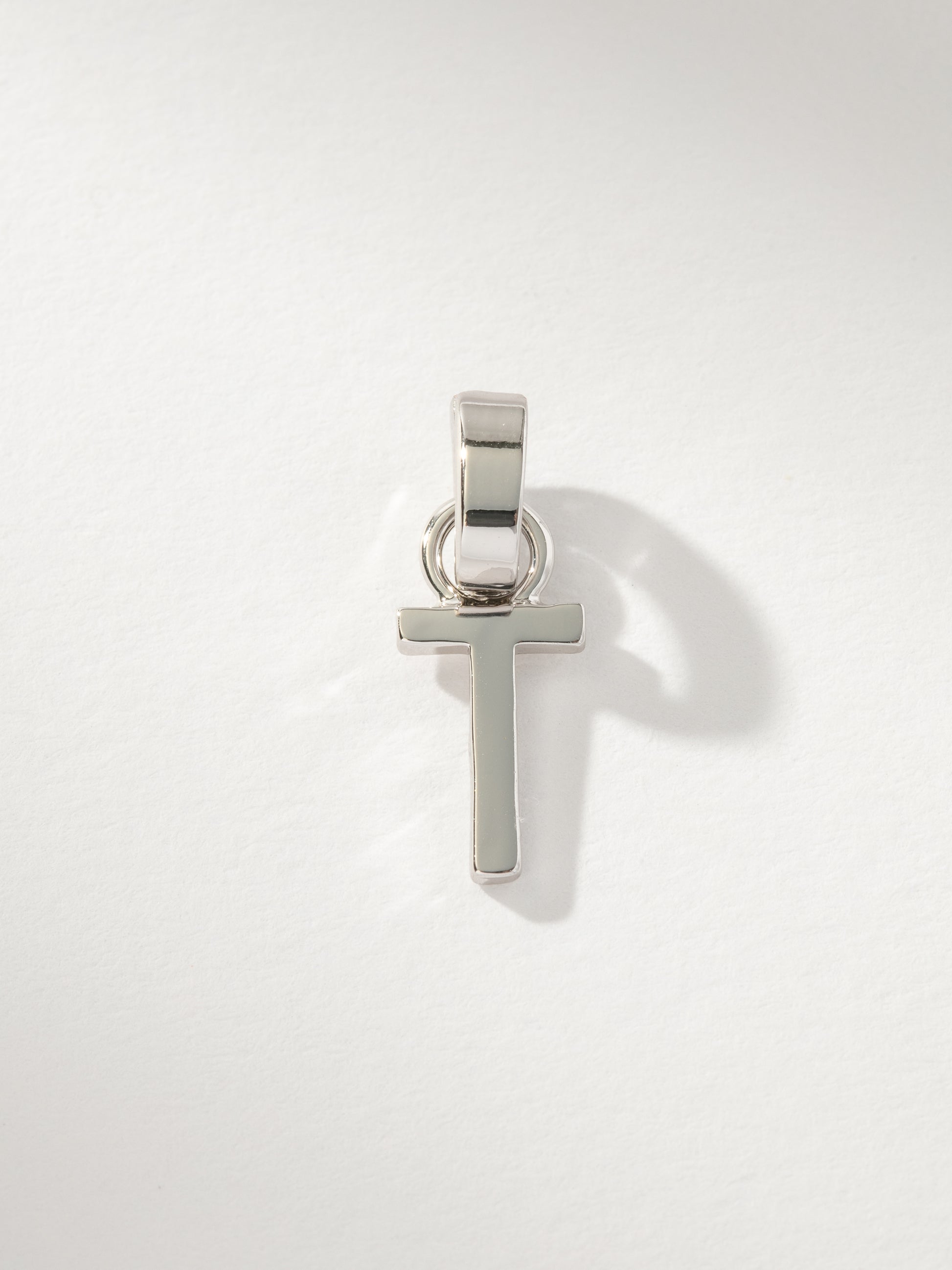 Letter Charm | Silver Solid T | Product Image | Uncommon James