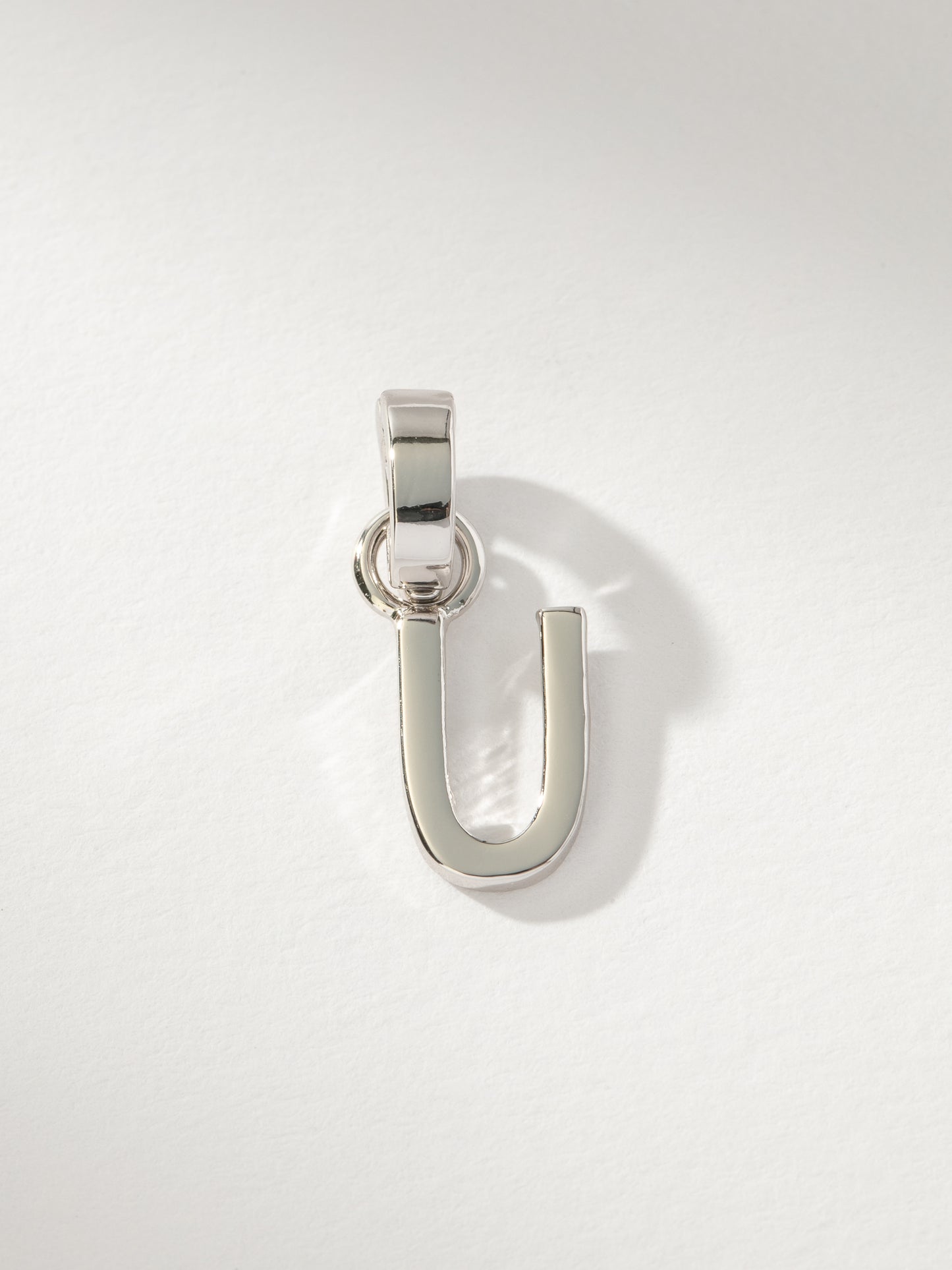 Letter Charm | Silver Solid U | Product Image | Uncommon James