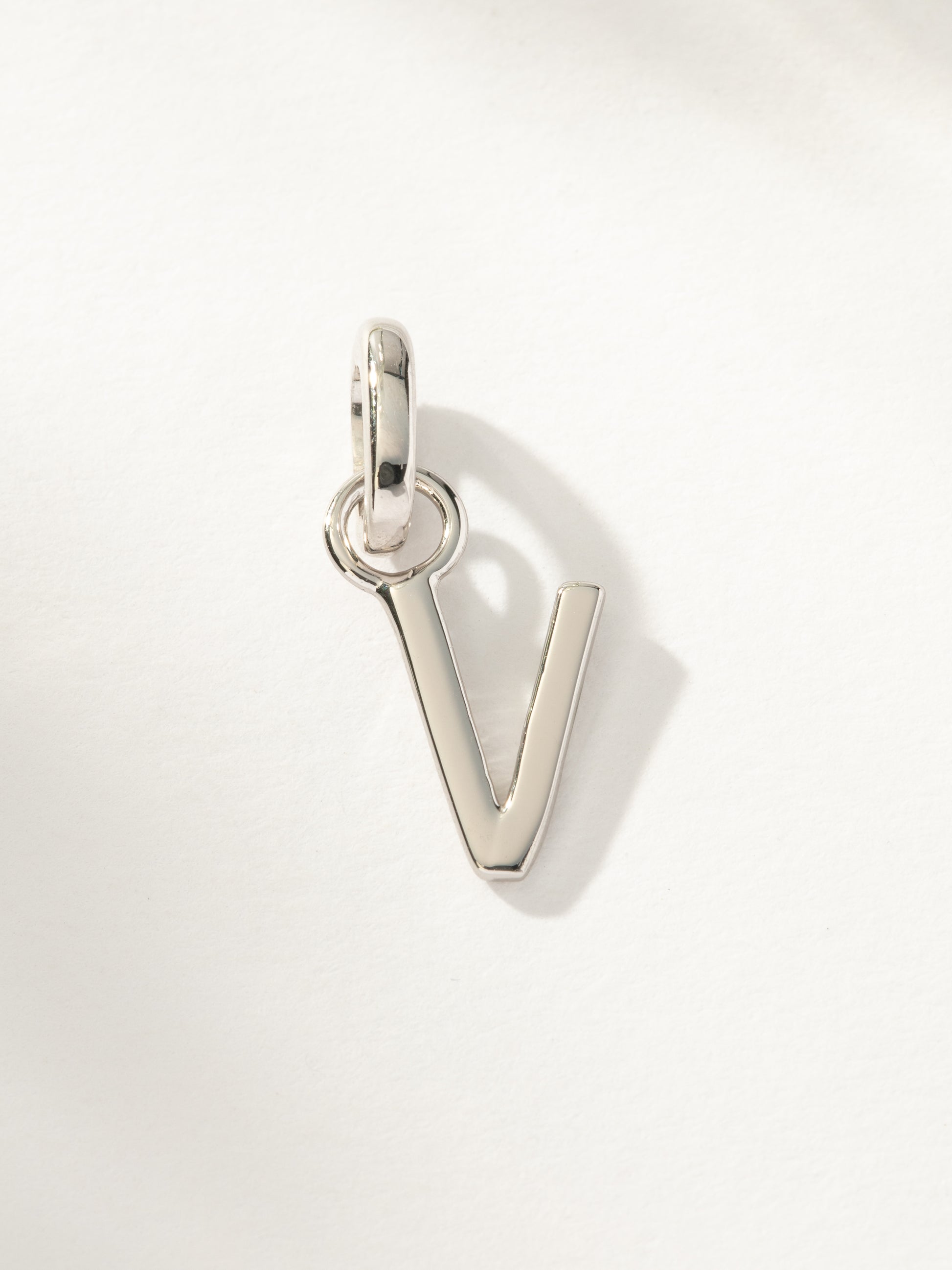 Letter Charm | Silver V | Product Image | Uncommon James