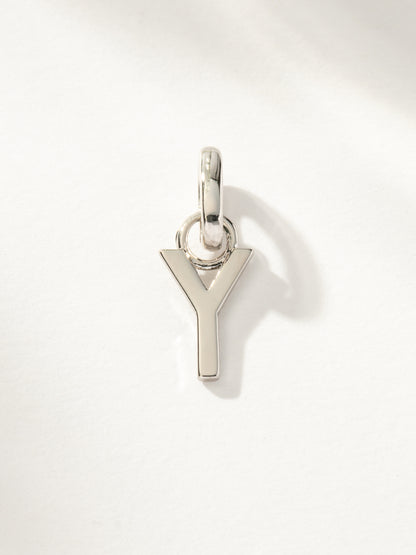 ["Letter Charm ", " Silver Y ", " Product Image ", " Uncommon James"]