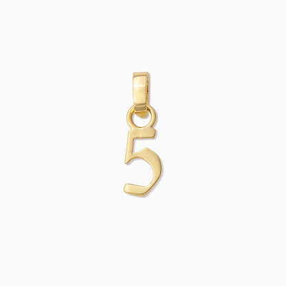 Number Charm | Gold 5 | Product Image | Uncommon James