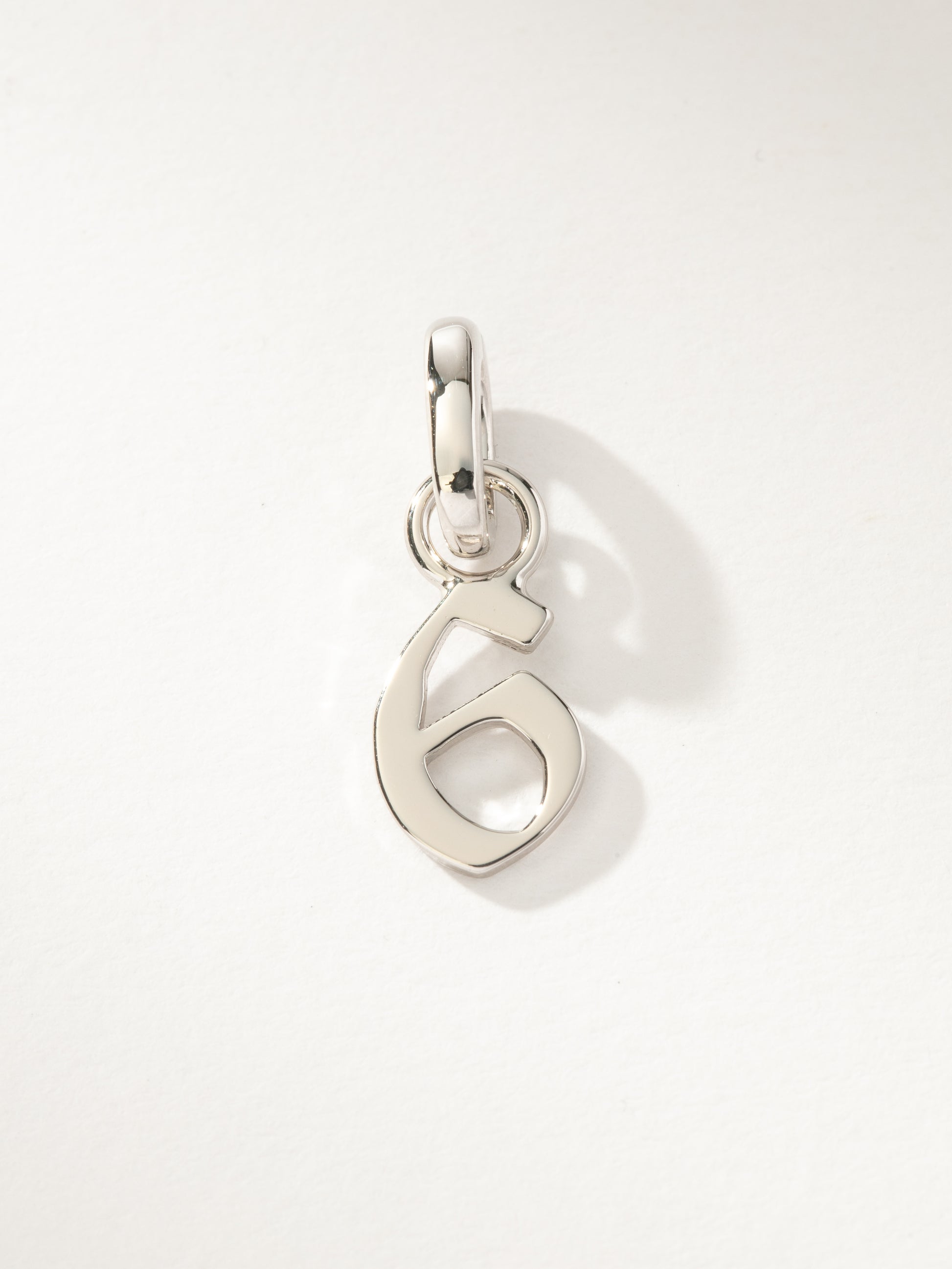 Number Charm | Silver 6 | Product Image | Uncommon James