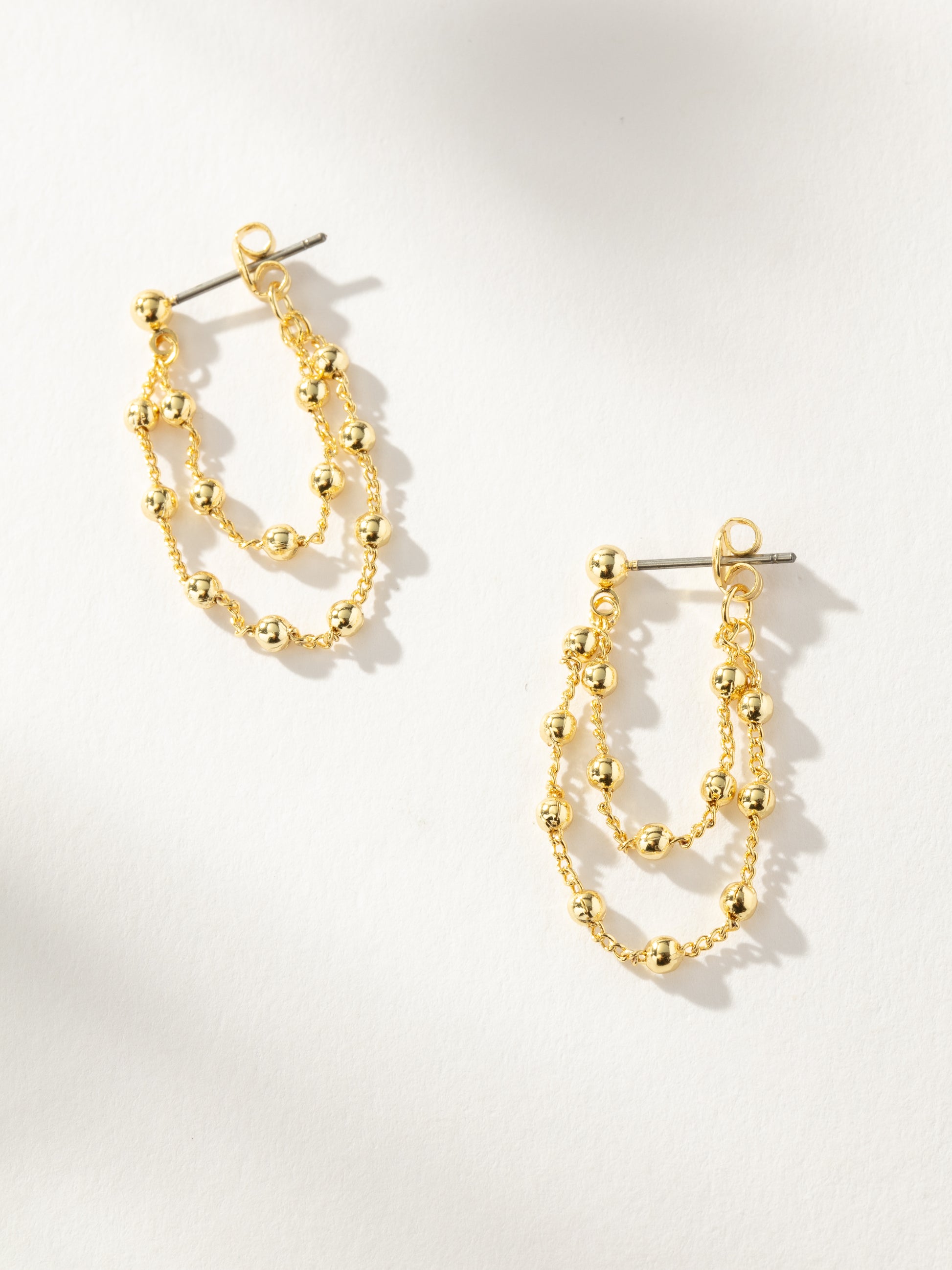 Ball and Chain Dangle Earrings in Gold Uncommon James