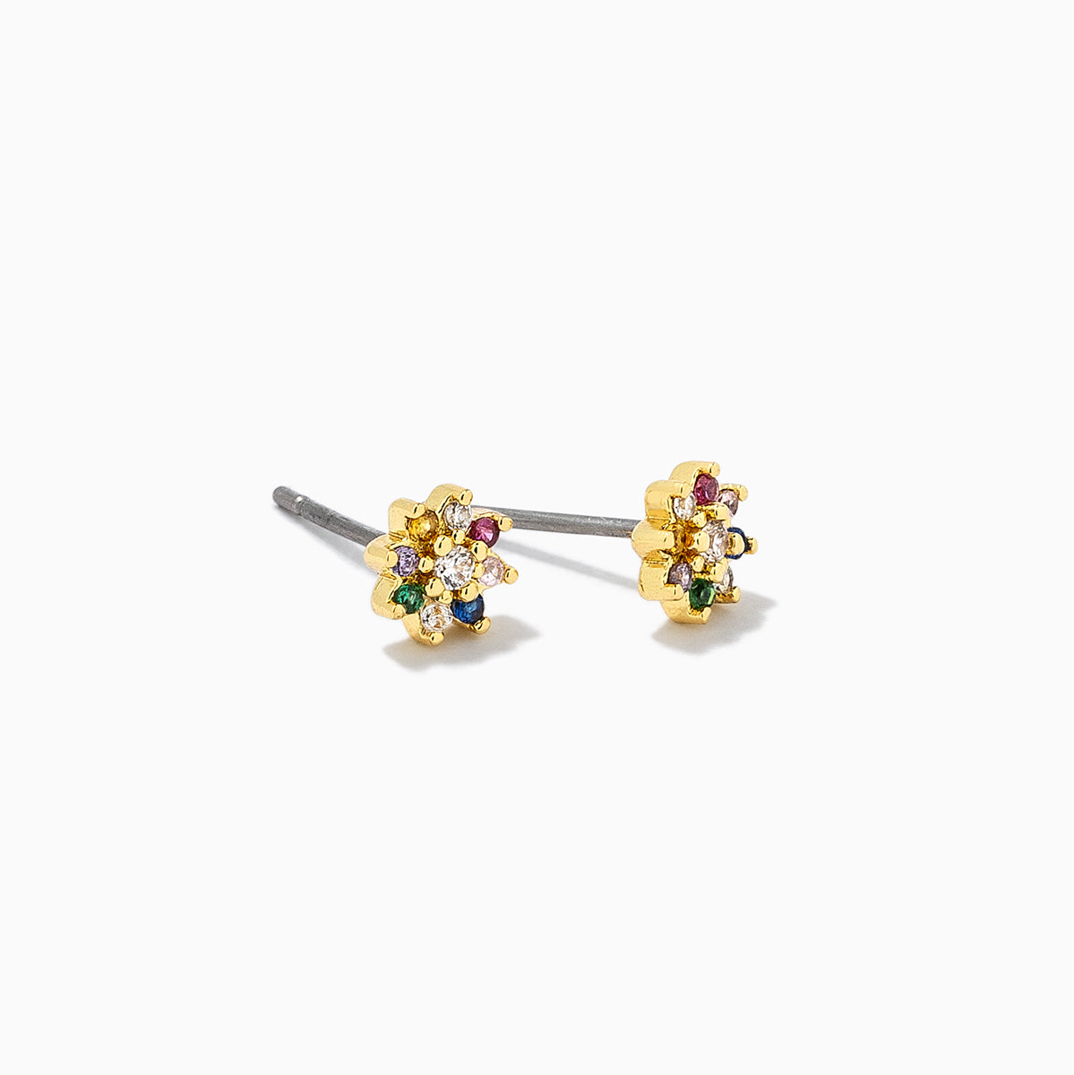 Colorful Flower Stud Earrings | Gold | Product Detail Image | Uncommon James