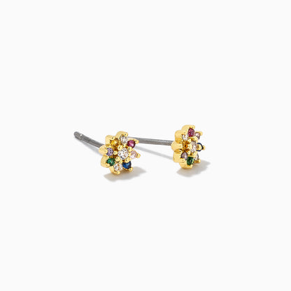 ["Colorful Flower Stud Earrings ", " Gold ", " Product Detail Image ", " Uncommon James"]
