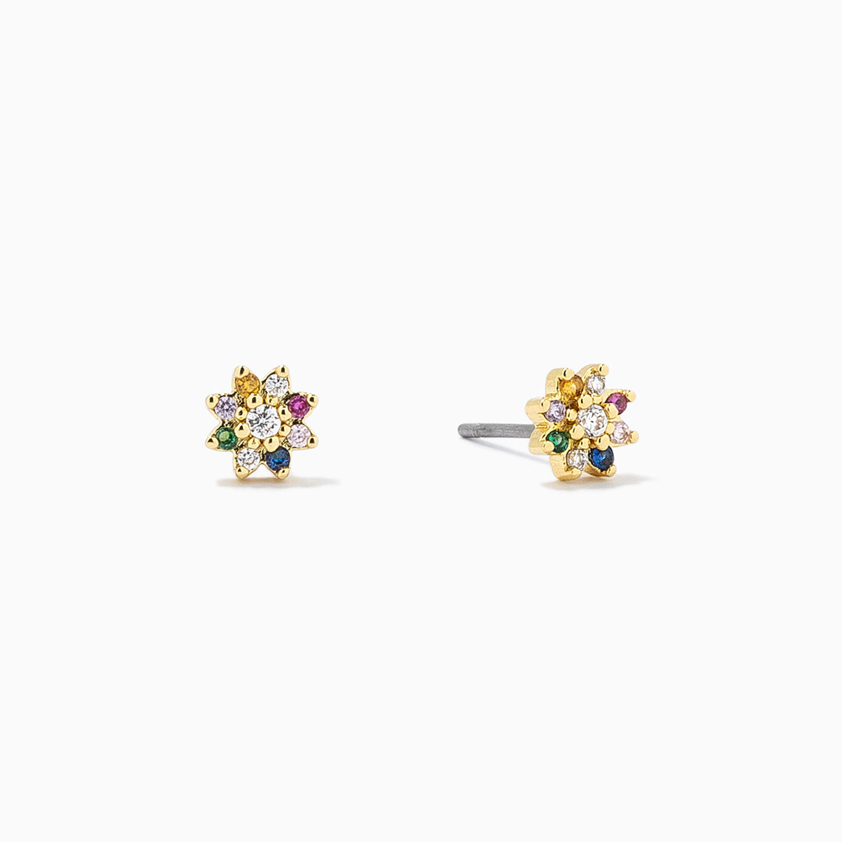 Colorful Flower Stud Earrings | Gold | Product Image | Uncommon James