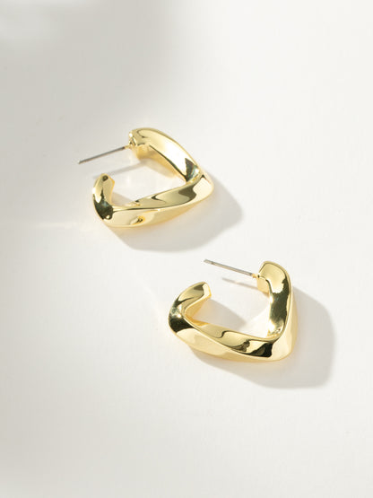 Not Your Baby Hoops | Gold | Product Image | Uncommon James