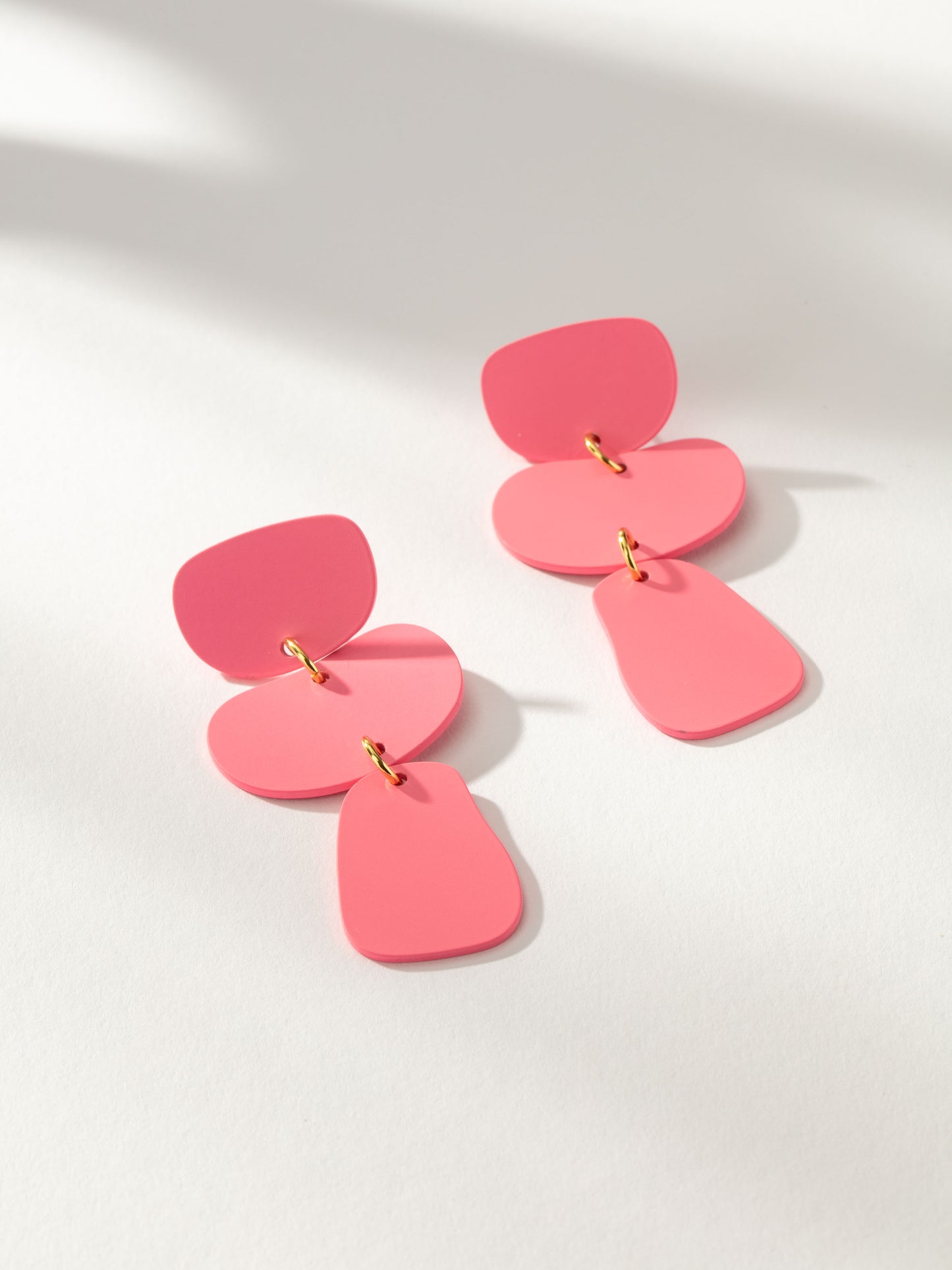 Nudist Earrings | Gold Hot Pink | Product Image | Uncommon James