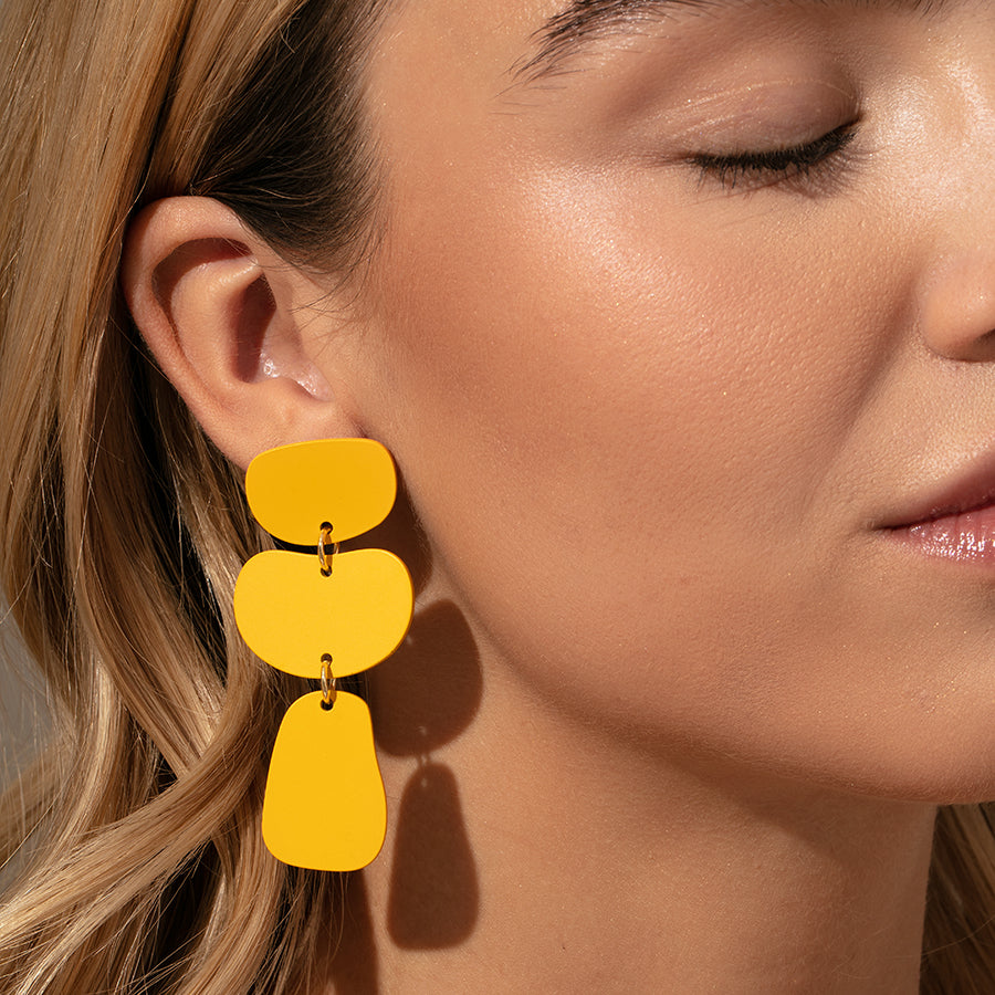 Buy Mustard Yellow Earrings for Women by BELLOFOX Online | Ajio.com