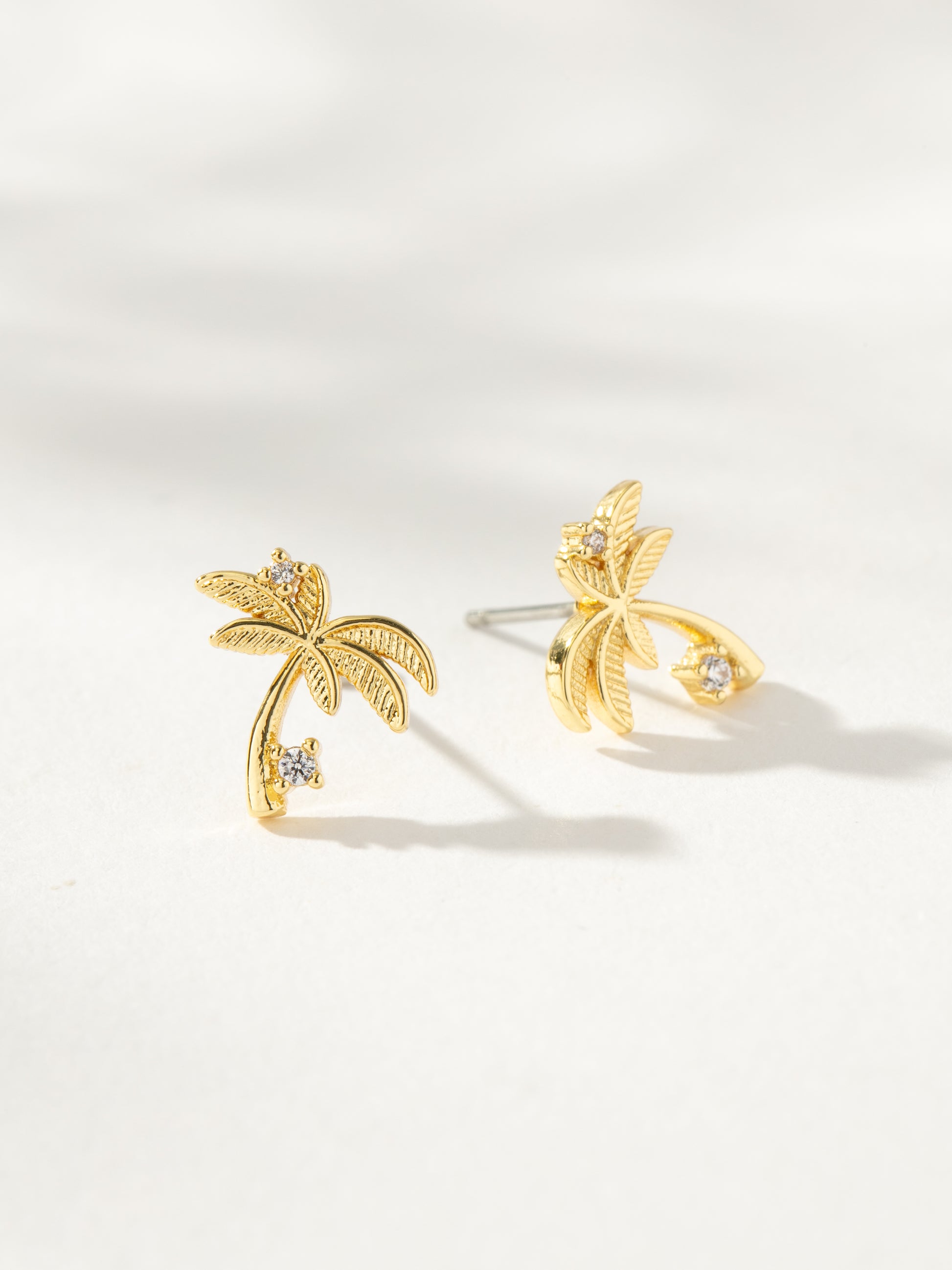 Palm Tree Stud Earrings | Gold | Product Image | Uncommon James