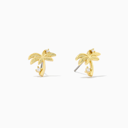 Palm Tree Stud Earrings | Gold | Product Image | Uncommon James