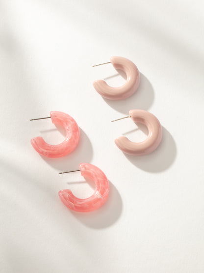 ["Tube Hoop Earrings ", " Resin ", " Product Image ", " Uncommon James"]