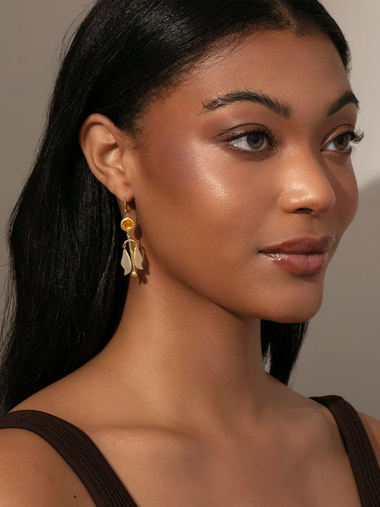 Wonderland Earrings | Gold | Model Image | Uncommon James