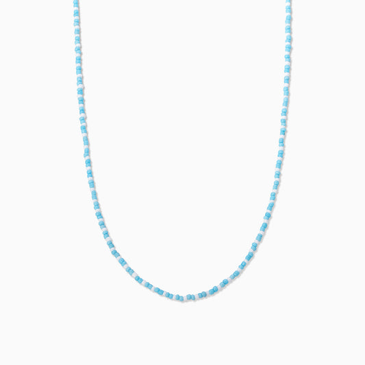 Beaded Necklace | Mid Blue White | Product Image | Uncommon James