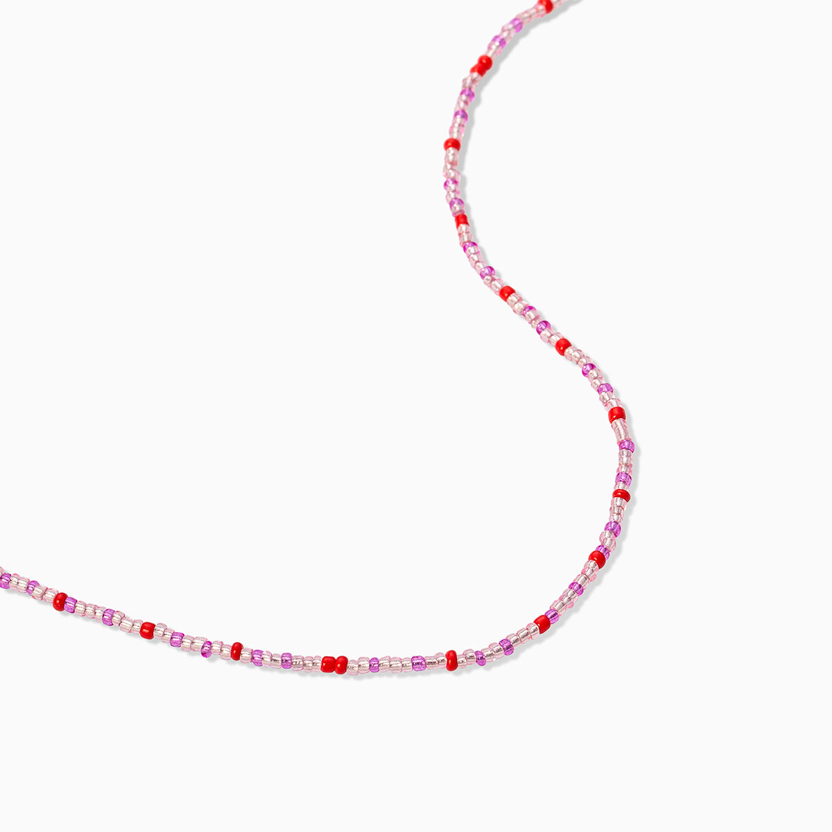 Beaded Necklace | Pink Red Long | Product Detail Image | Uncommon James