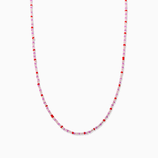 Beaded Necklace | Long Pink Red | Product Image | Uncommon James