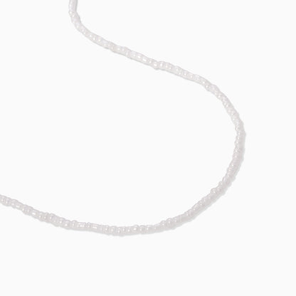 Beaded Necklace | White Mid | Product Detail Image | Uncommon James