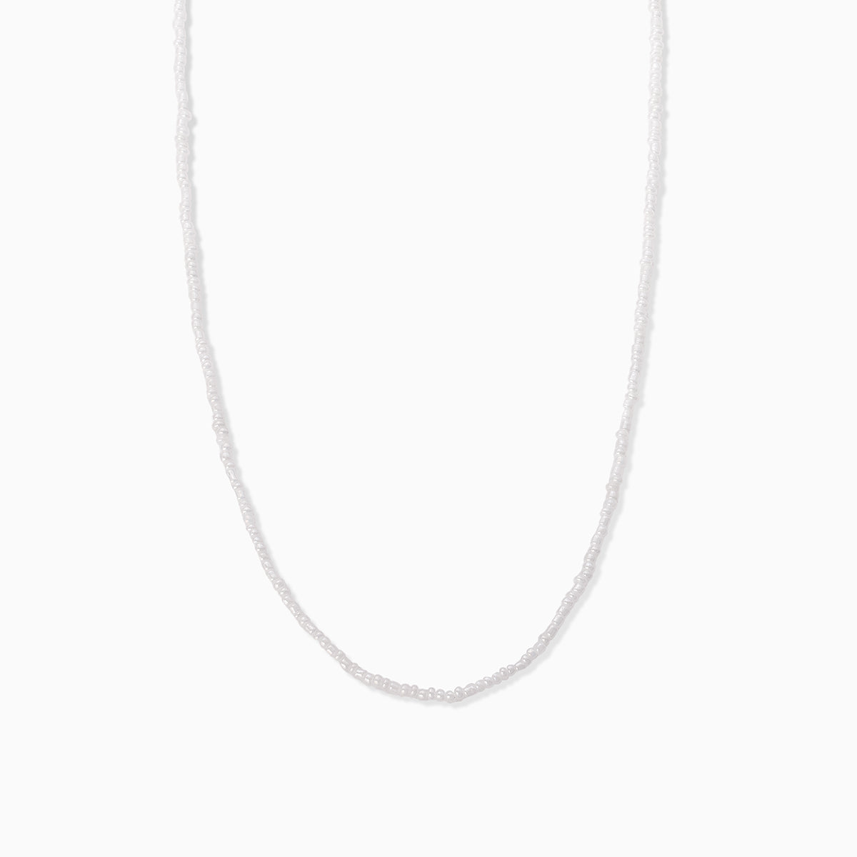 Beaded Necklace | White Mid | Product Image | Uncommon James