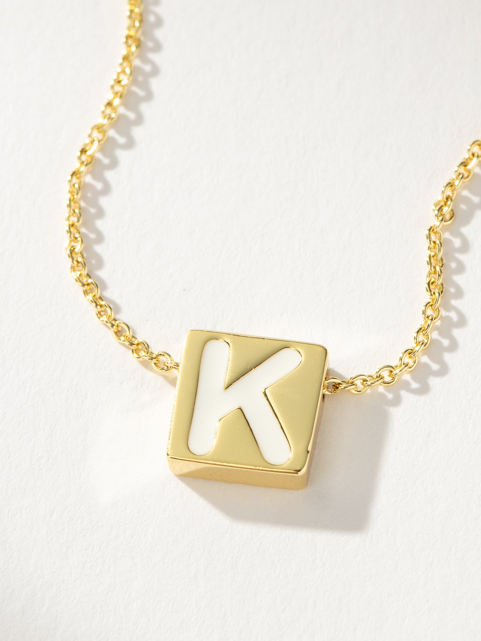 Bold Letter Necklace | Gold K | Product Detail Image | Uncommon James