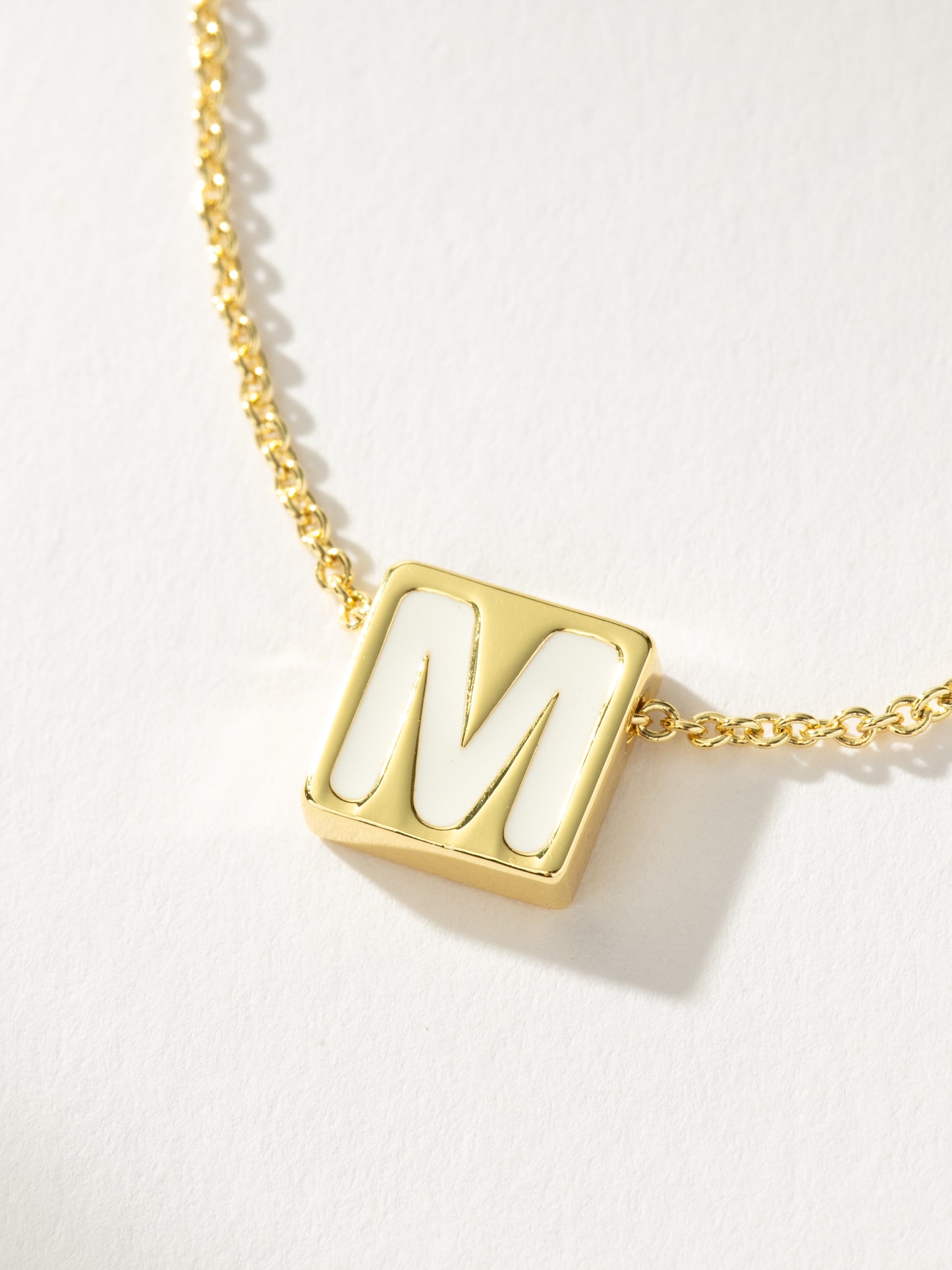 Bold Letter Necklace | Gold M | Product Detail Image | Uncommon James