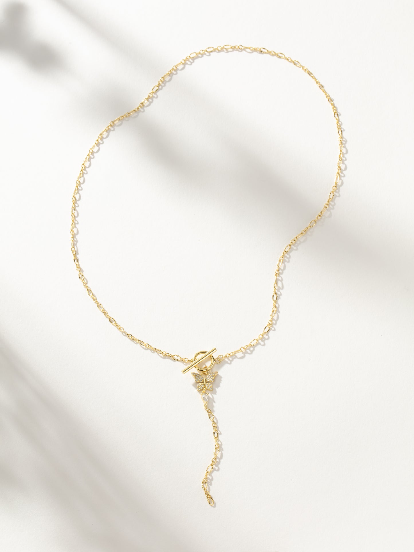 Butterfly Lariat Necklace | Gold | Product Image | Uncommon James