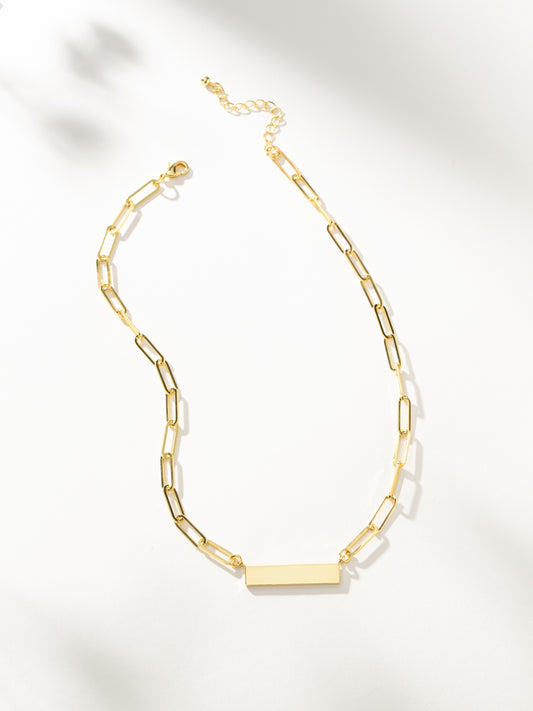Chain and Bar Necklace | Gold | Product Image | Uncommon James