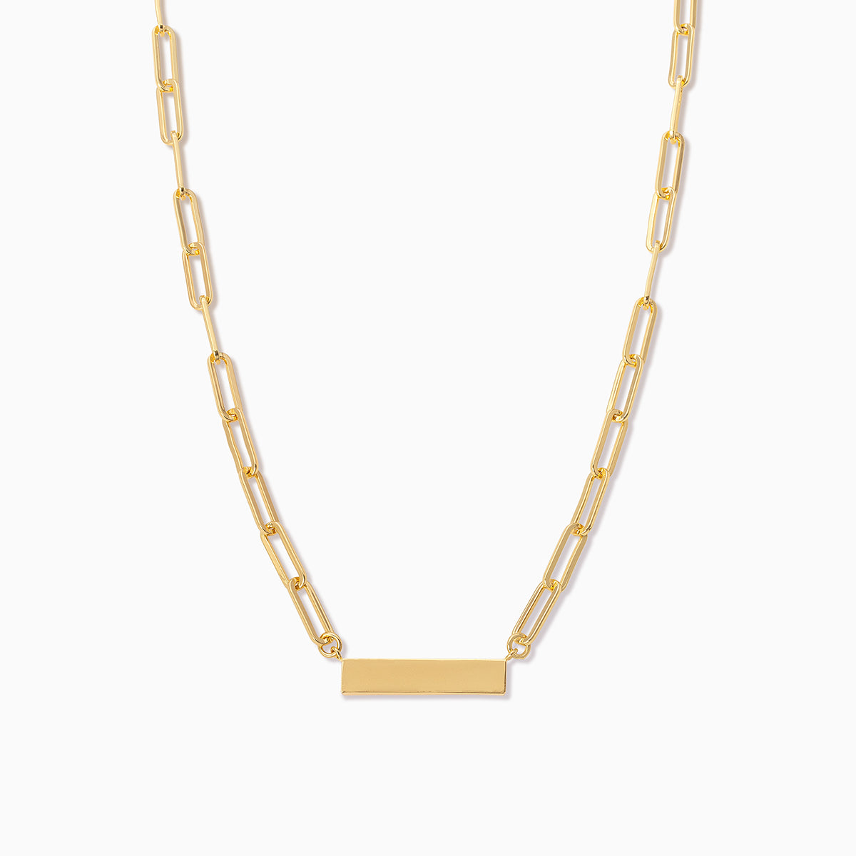 Bar Chain Gold Chain and Bar Personalized Engravable Necklace | Uncommon James