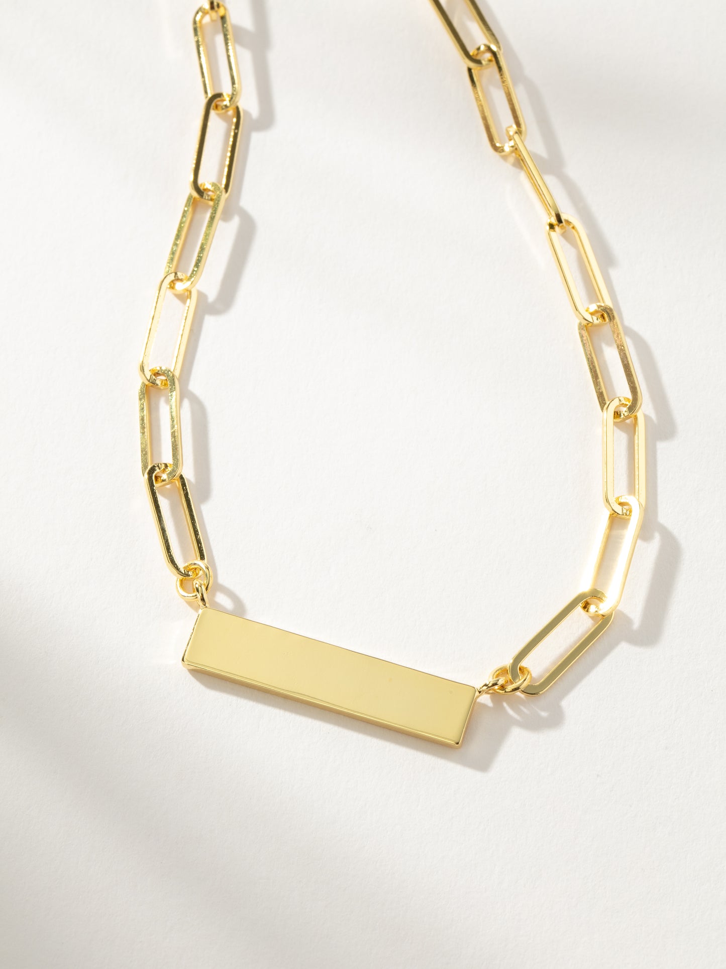 Chain and Bar Necklace | Gold | Product Detail Image | Uncommon James