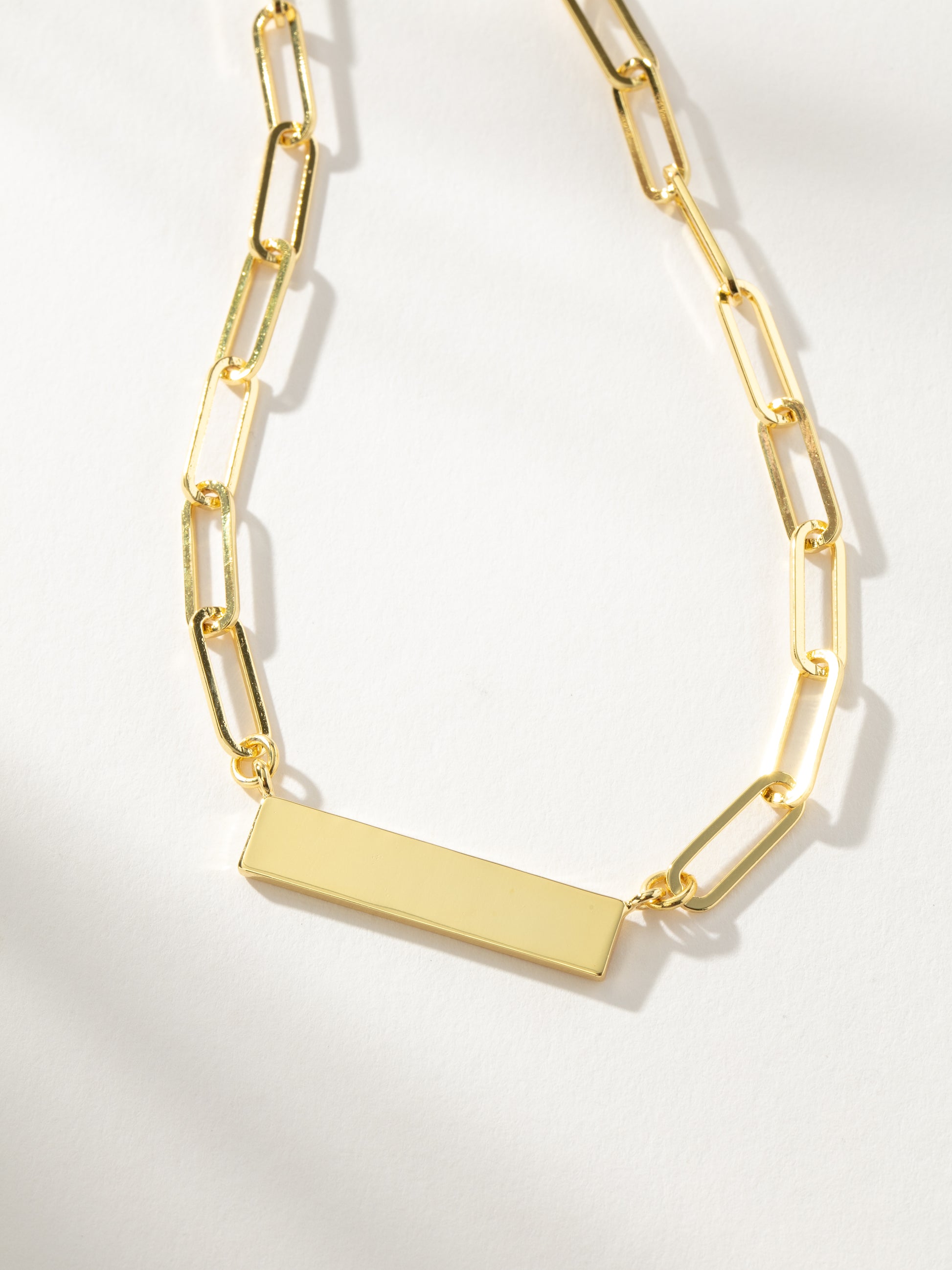 Chain and Bar Necklace | Gold | Product Detail Image | Uncommon James