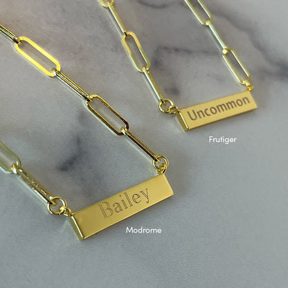 ["Chain and Bar Necklace"]