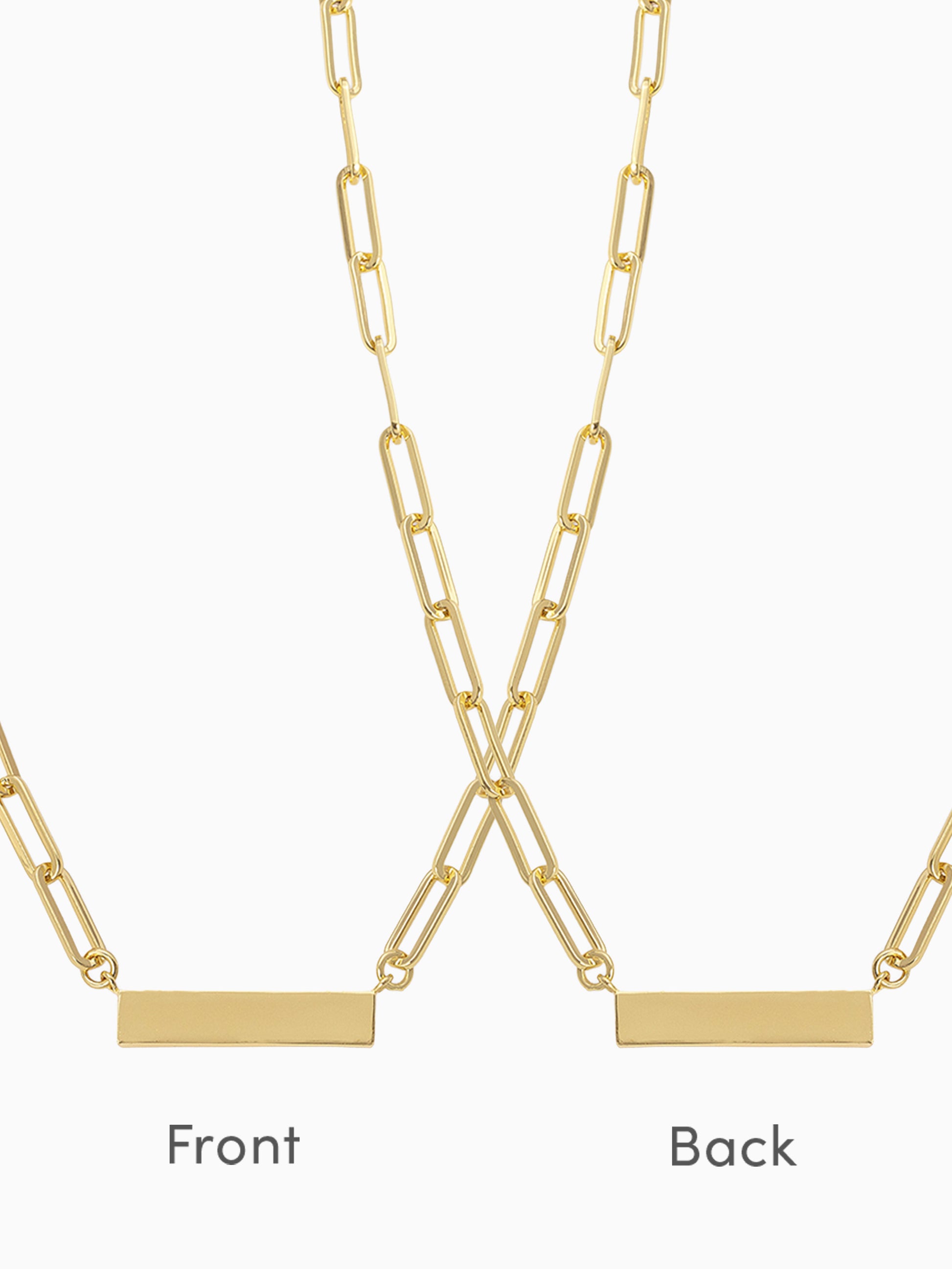 Chain and Bar Necklace | Gold | Product Image | Uncommon James