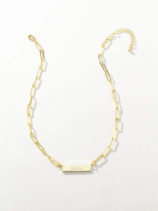 Mama Chain and Bar Necklace
