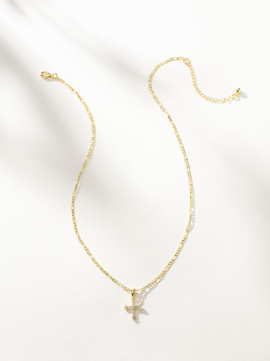 Cross and Chain Necklace | Gold | Product Image | Uncommon James