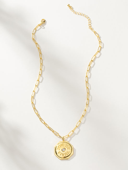 Joie De Vivre Pendant Necklace | Gold | Product Image | Uncommon James