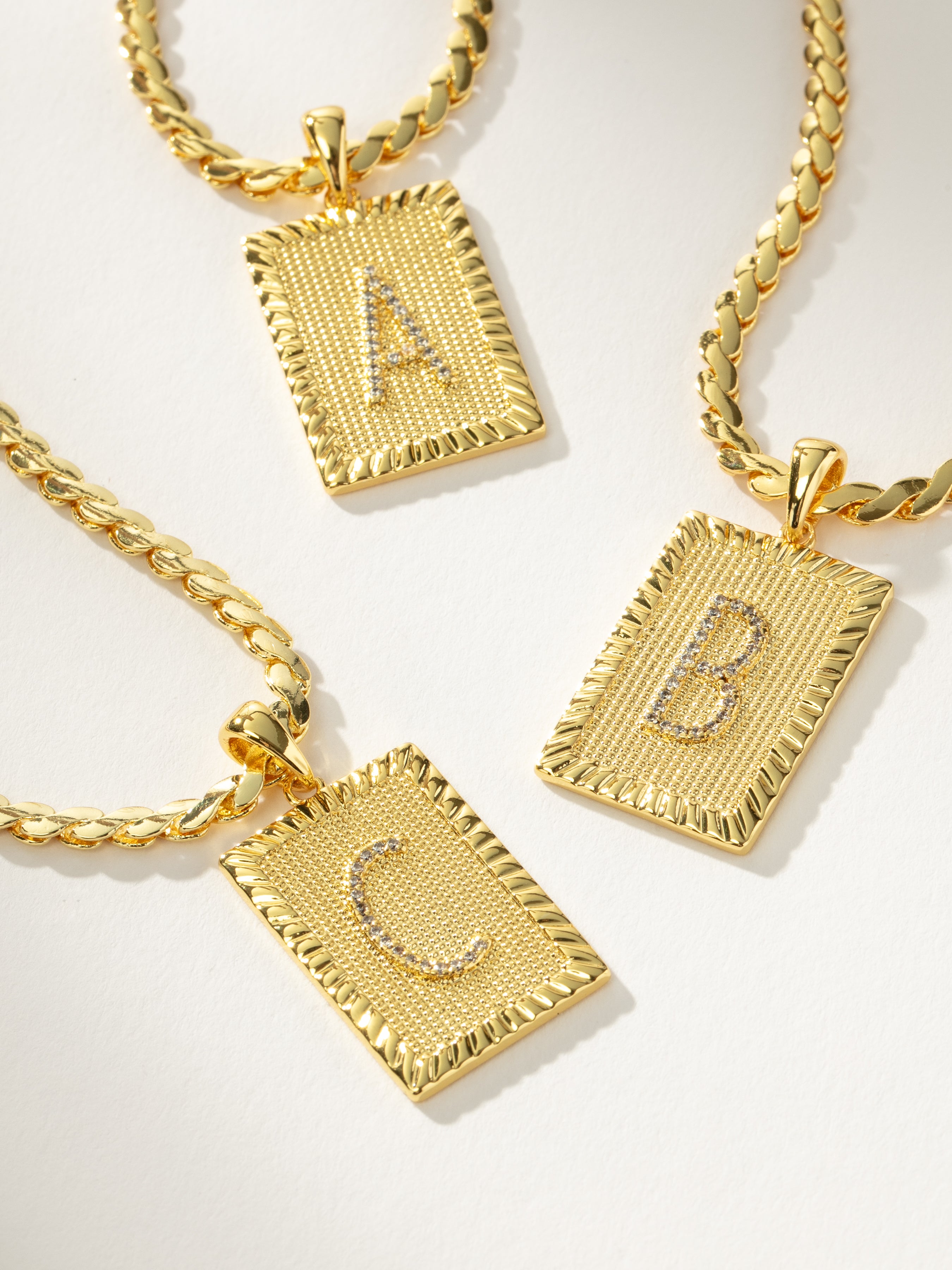 Gold Letter Initial Chain and Pendant Necklace | Uncommon James