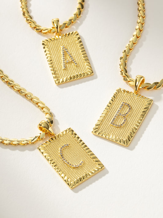 Letter Chain Necklace | Gold | eComm Image | Uncommon James