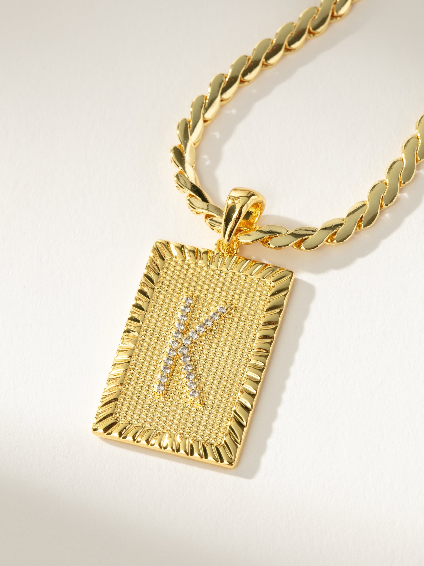 Letter Chain Necklace | Gold K | Product Detail Image | Uncommon James