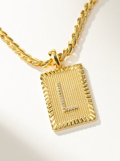 ["Letter Chain Necklace ", " Gold L ", " Product Detail Image ", " Uncommon James"]