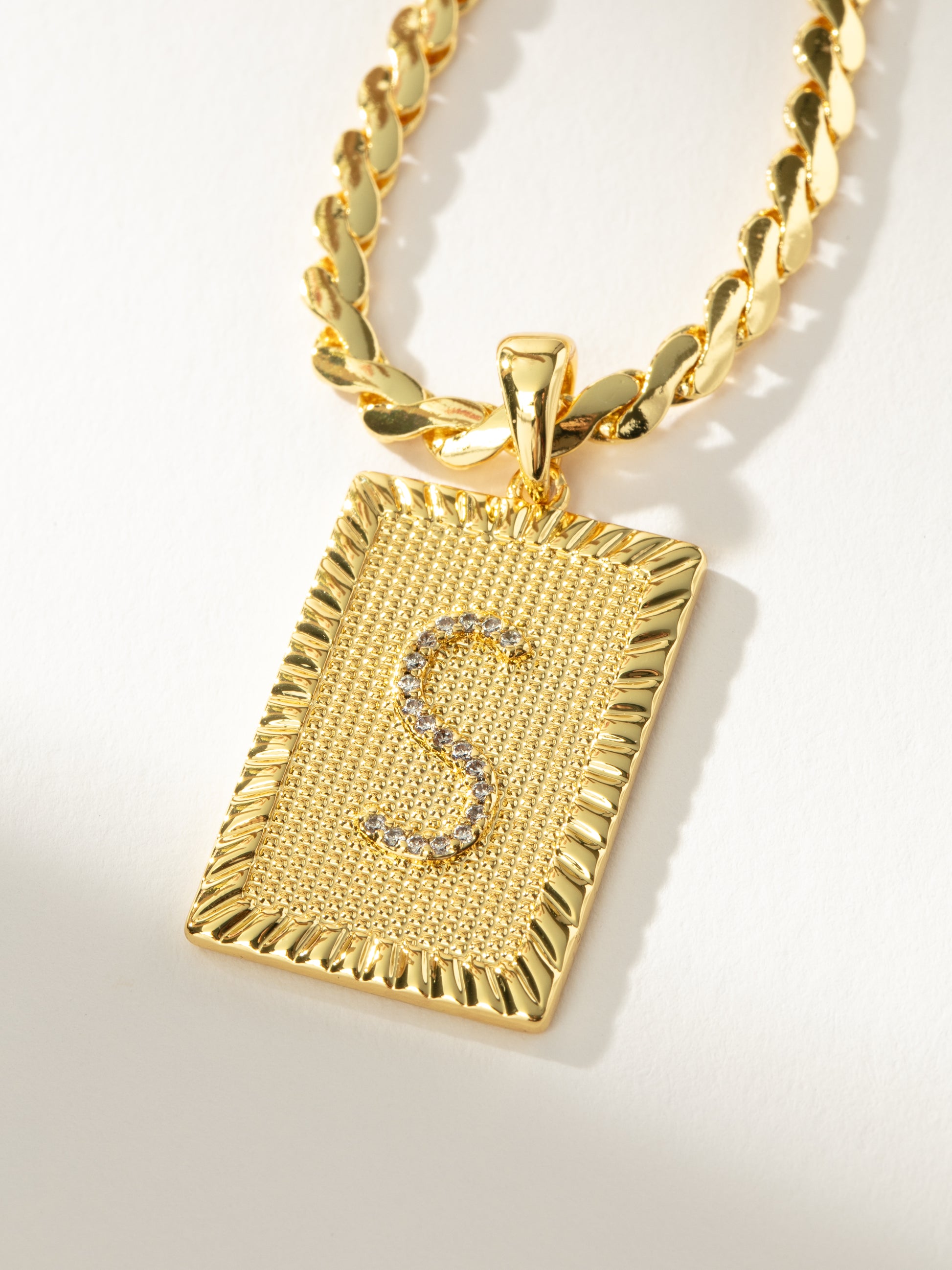 Letter Chain Necklace | Gold S | Product Detail Image | Uncommon James