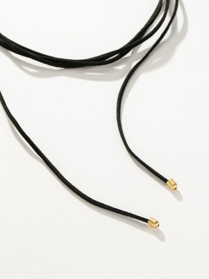 ["Laguna Black Choker Necklace ", " Faux Leather ", " Product Image ", " Uncommon James"]