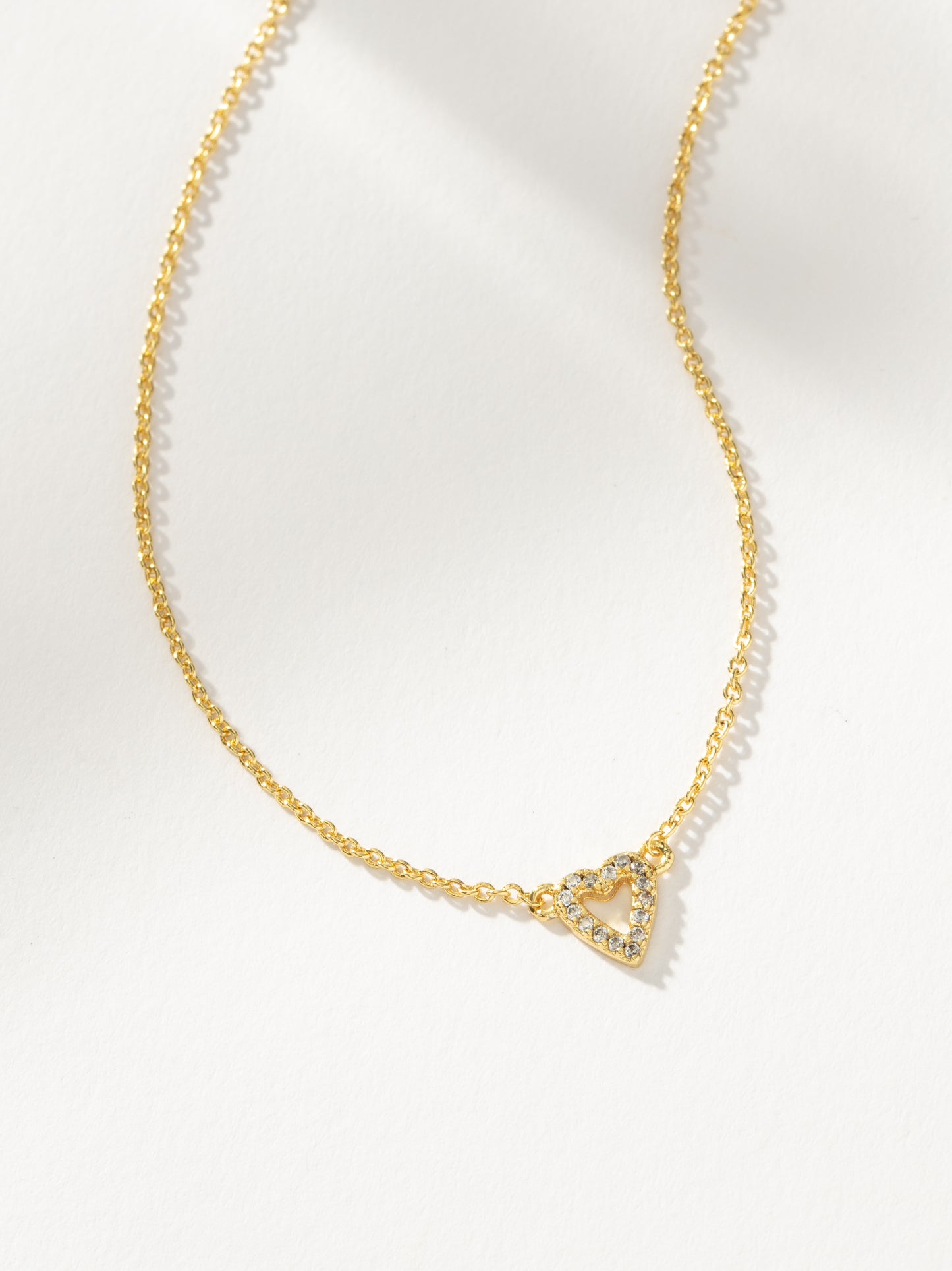 Open Heart Necklace | Gold | Product Detail Image | Uncommon James