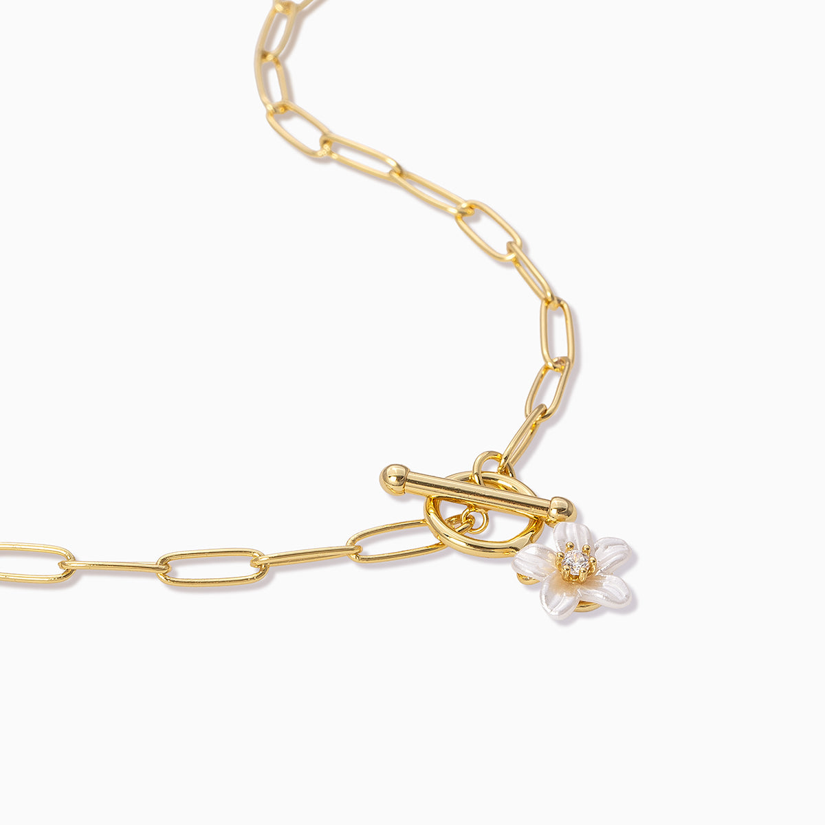 Picking Petals Chain and Pendant Necklace | Gold | Product Detail Image | Uncommon James