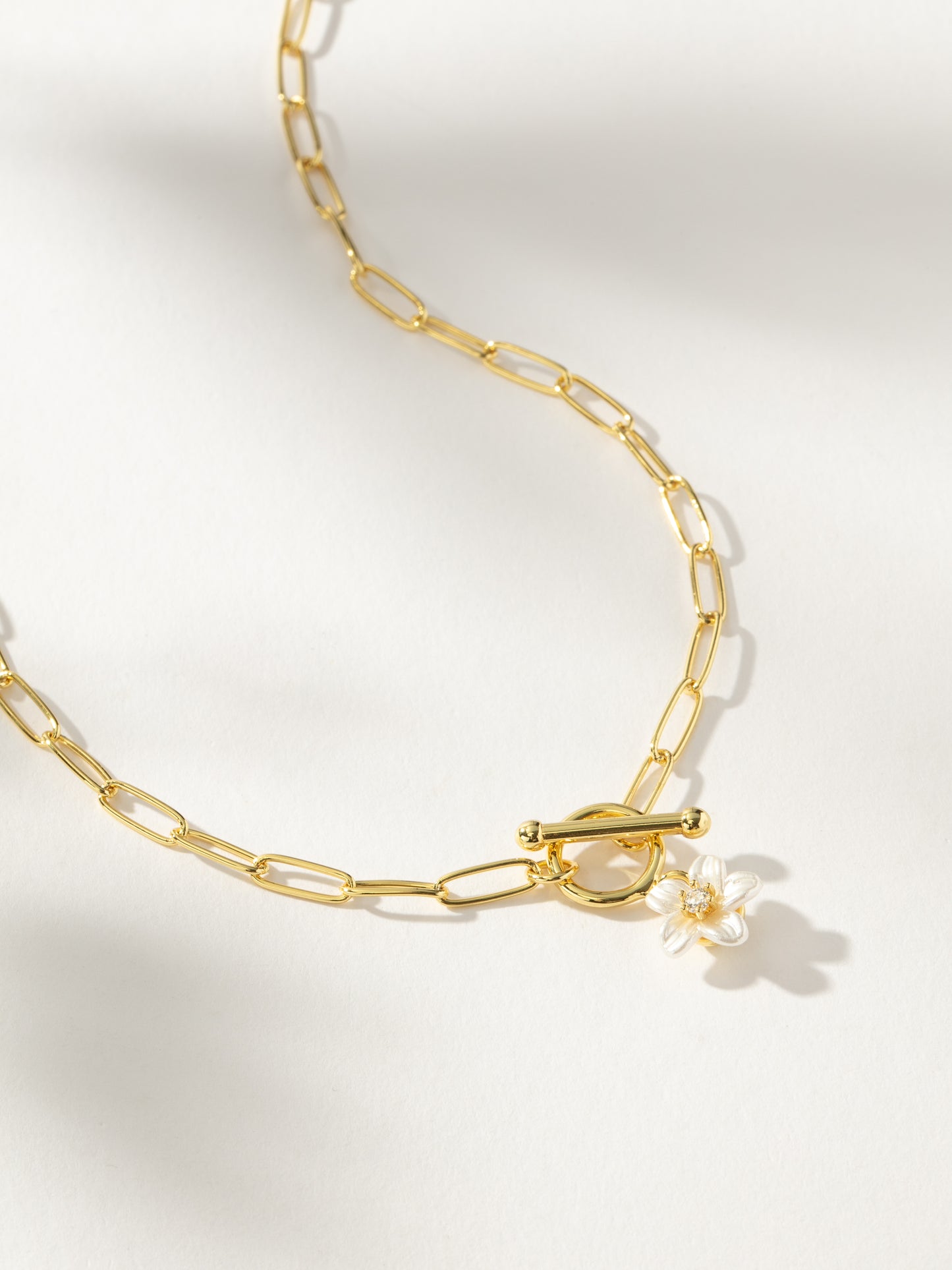 Picking Petals Chain and Pendant Necklace | Gold | Product Detail Image | Uncommon James