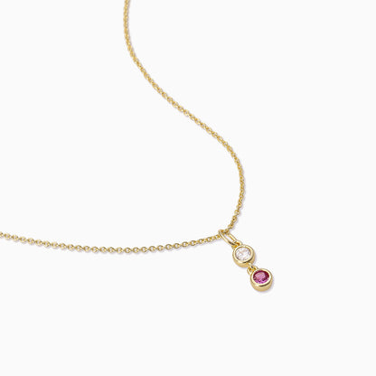 Pink and White Gem Necklace | Gold | Product Detail Image | Uncommon James