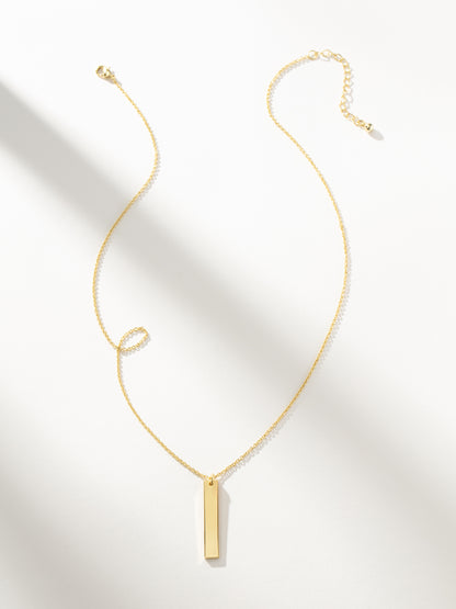 ["Vertical Bar Necklace ", " Gold ", " Product Image ", " Uncommon James"]