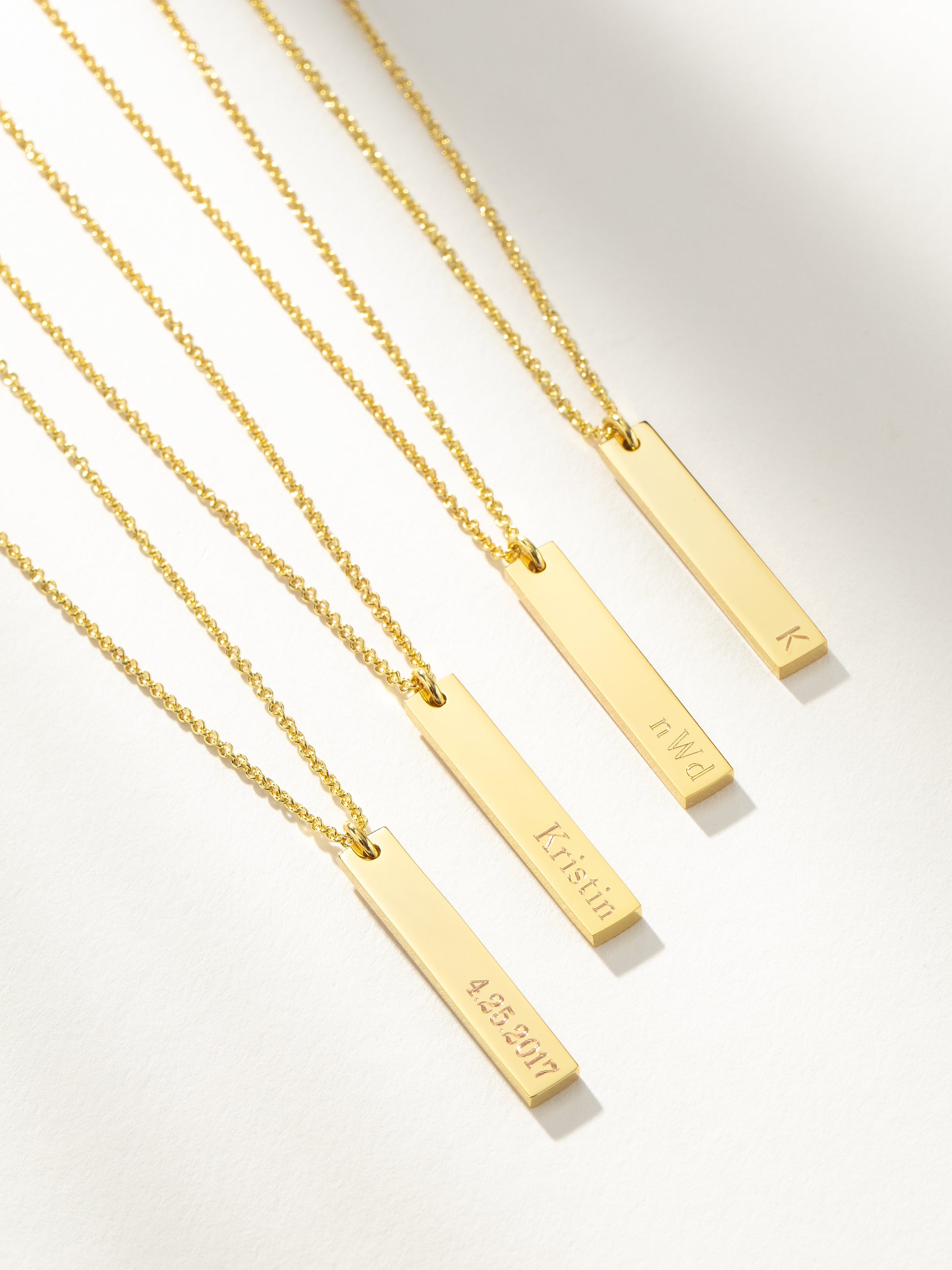 Vertical Bar Necklace | Gold | eComm Image | Uncommon James