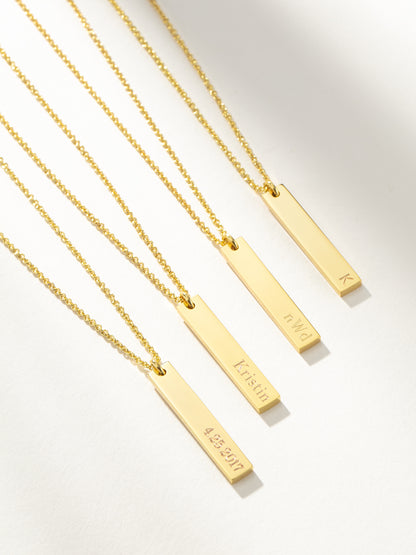 ["Vertical Bar Necklace ", " Gold ", " eComm Image ", " Uncommon James"]