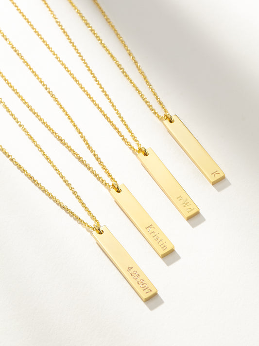 Vertical Bar Necklace | Gold | Product Image | Uncommon James