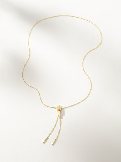 Adjustable Zipper Necklace | Gold | Product Image | Uncommon James