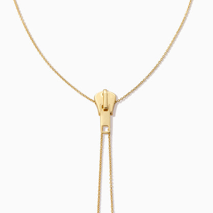 ["Adjustable Zipper Necklace ", " Gold ", " Product Detail Image 2 ", " Uncommon James"]